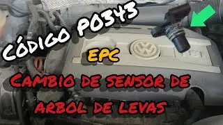 Código P0343 fallo del sensor del árbol de de levas en vw 2.0 tsi