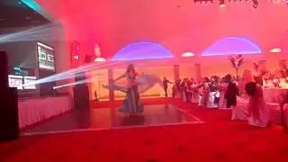 Sandy Maya performing at a charity ball in 2016