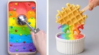 Beautiful Rainbow Dessert Decorating | Creative Colorful Dessert Recipe | Cake Time