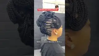 Perfect Braided French Roll Style #hairstyle #hair #haircare #viralvideo #shorts #trend