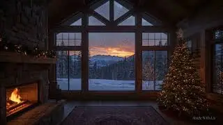 Classical Christmas Piano with Cozy Mountain Fireplace Ambience