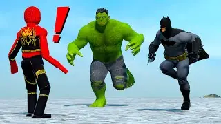 SPIDER-MAN vs Hulk & Batman Ultimate NPC Physics Battle