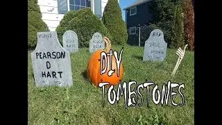 DIY Halloween Tombstones
