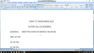 ITBPF CT TRADESMEN | WRITTEN TEST | EXPECTED CUTOFF| ITNA LAO AND VARDI PAO| 100% CONFIRM
