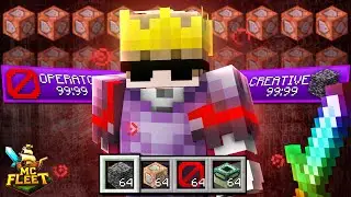 How I OBTAINED CREATIVE MODE in MC FLEET Minecraft Server...