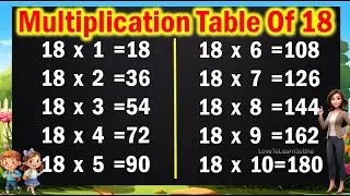 Table of 18|Learn Multiplication Table of 18|18 Table/Maths Tables/Multiplication Tables/Maths Table