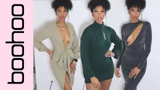 BOOHOO HOLIDAY DRESS TRY ON HAUL || Oluchi M.