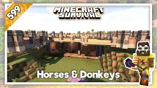 Minecraft Survival | Ambient Building - Castle Manor Stables  (No Commentary, Lofi) | Ep.599