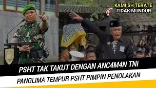 Gila!! PSHT Unjuk Nyali, Tak Mundur Meskipun Berhadapan Dengan TNI