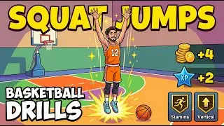 Basketball Drill 🏀 Squat Jumps - Increase Vertical Leap | Basketball Training, Explosive Power