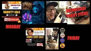 LIVE Friday Comics Shop BIN Claim Sale & Lounge Chat 142 Comic Books Tees Toys Marvel DC Variants