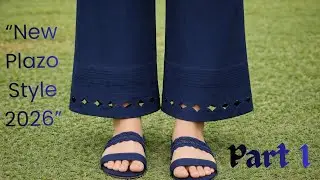 Straight Palazzo Cutting & Stitching | Scallop Design Plazo Part 1