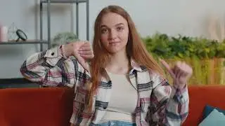 vecteezy teen girl showing thumbs down sign gesture expressing 66884152