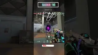999 IQ Harbor Play! 🔱 The Cleanest 1v5 Ace #Shorts #valorant
