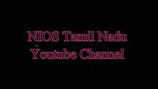 NIOS Tamil Nadu New Youtube Channel