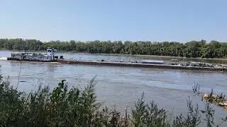 Asphalt barge passing Cooper's Landing (time lapse), Sept. 17, 2025
