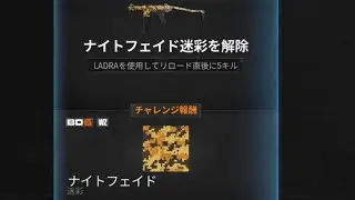 #1619 CoD:BO6 WARZONE Ladra(LADRA)ナイトフェイド迷彩解除(スペシャル迷彩)迷彩解除チャレンジ サブマシンガン