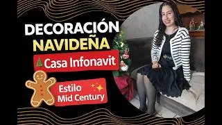 Decoraci&oacute;n de Invierno en Casa Infonavit ❄️🎄 Estilo Mid Century con Mu&ntilde;ecos de Jengibre