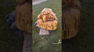 #chainsawcarver #chainsaw #chainsawart#chainsawartist #chainsawcarving #deserttortoise #woodcarving