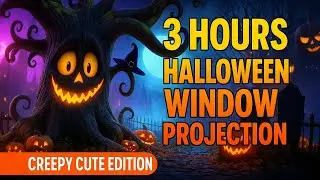 Creepy Cute Pumpkin Forest &ndash; 3 Hours Halloween Window Projection for a Magical Night