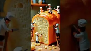 Tiny Chefs vs GIANT Bread Loaf 🍞😱