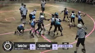 2017 JRDA Championships - Female Division, Game 4 - Santa Cruz Derby Groms v Crooked River