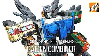 Custom cel-shaded Transformers Moon Studio Raiden Combiner G1 By LEK Custom Toys 2023