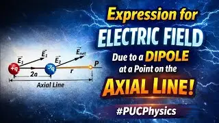 Physics Important💯 questions for exam📈Expression for electric field due to dipole on the axial line|