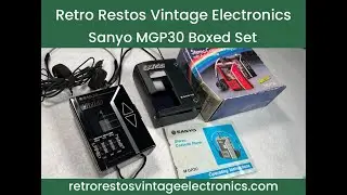 Sanyo MGP30 Auto-Reverse Cassette Player with EQ and Case. Boxed Set. 1980s Walkman
