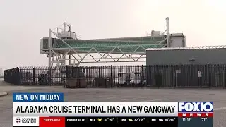 Mobile cruise terminal reveals brand-new gangway in anticipation of Carnival Spirit arrival