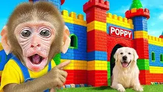 Monkey Bon Bon Builds a Big LEGO House| Nursery Rhymes & Kids Songs |Bobby Kids Songs  #animalshome