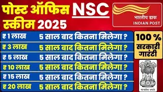Post Office National Saving Certificate 2025 | NSC Scheme Complete Details | Best Post Office Scheme