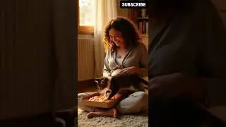 Pregnant Laughs & Pizza Love! 🐱🍕 This Kitten Made Her Day #youtubeshorts #catlovers #pregnancy
