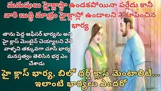 హై క్లాస్ భార్య, బిలో థర్డ్ క్లాస్ మెంటాలిటీ... ఇలాంటి భార్యలు ఎందరో Telugu Audio Stories
