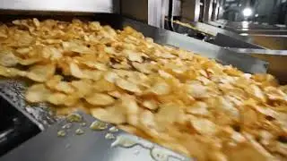 Most Satisfying Industrial Production Line  Massive Potato Chip Factory Process