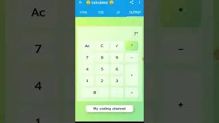 Calculator using html css and javascript.