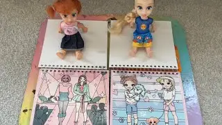 Littlemummia & Sallia Do Water Magic Colouring! 