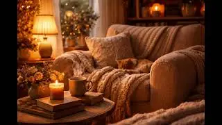 Cozy Evening Reading Nook ☕ Warm Ambient Music for Relaxing, Studying & Sleep | 90 Minutes