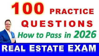 100 Questions with Answers to Pass the REAL ESTATE EXAM in 2026. Test Question Review. #realestate
