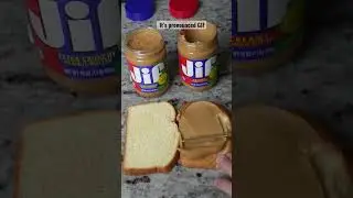 Creamy vs crunch peanut butter test 🤯 #shorts