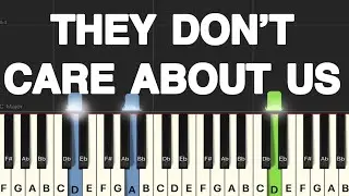 Michael Jackson - They Don&rsquo;t Care About Us Piano Tutorial| Medium 