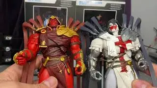DC Multiverse combo action figure review of Azrael and Red Hood Unmasked Gold Label Editions