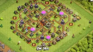 TH10 HYBRID ATTACK😍😍 #short #coc #th10