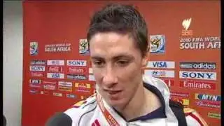 English interview Spains Fernando Torres and Reina after the Paraguay game at the 2010 WC
