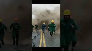 Dramatic Workers Escape Collapsing Building in Raging Flood 🌊Intense Disaster Footage😱