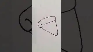 how to draw pizza slice ll #drawing #pizza #fastfood #stepbystep