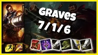 Korean Challenger Graves Jungle (7/1/6) Gameplay Replay - Patch 10.18