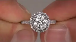 Circa 1980's GIA Certified 1.37 Carat Diamond Engagement Ring 14kt Gold