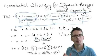 Whiteboard: Analysis of Incremental Strategy for Dynamic Arrays