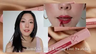 Rom&nd Juicy Lasting Tint  Bare Juicy Series | All 4 Colors Swatches